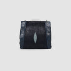 Clutch Ajurú Couro Mix Python e Arraia