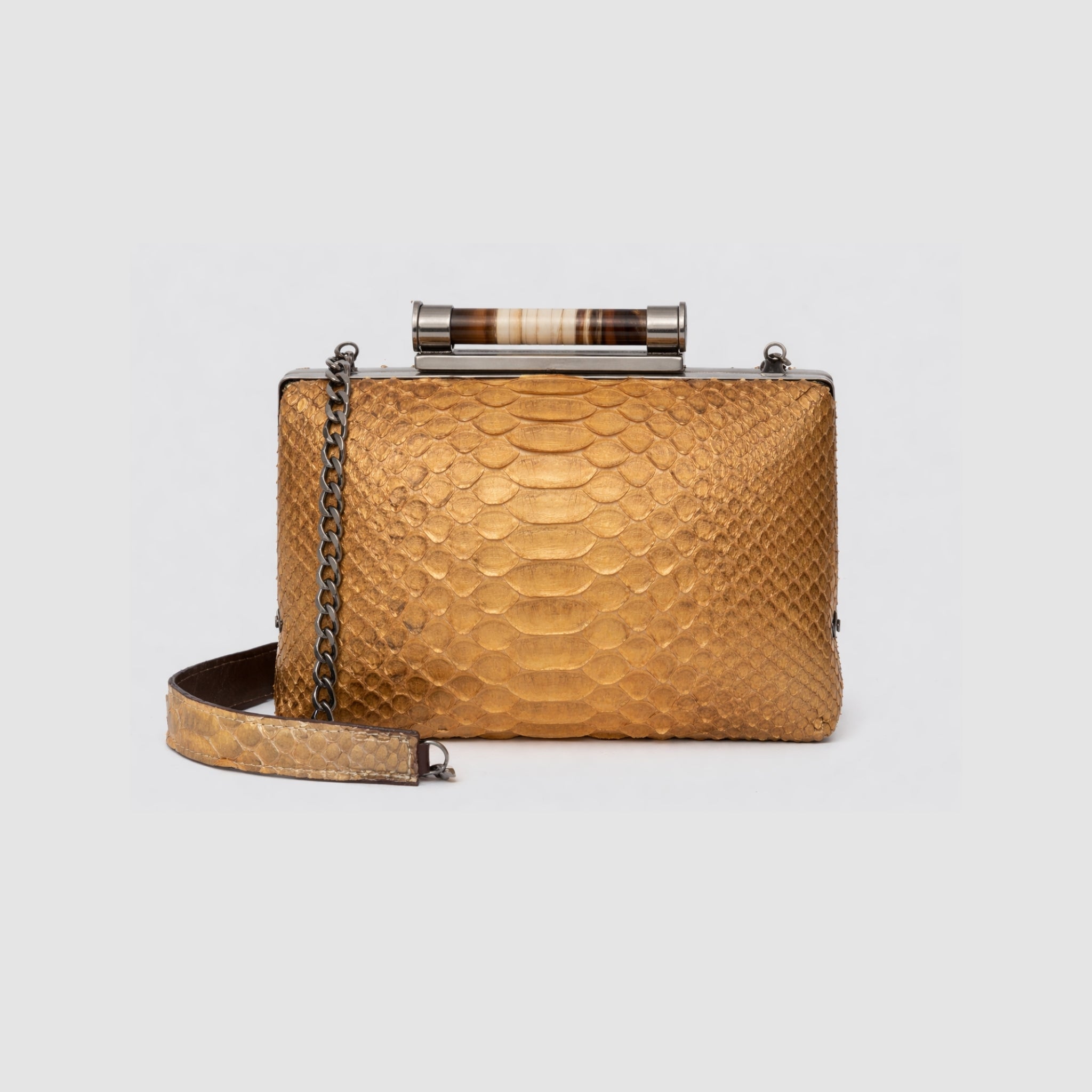 Clutch Caseara Couro Python