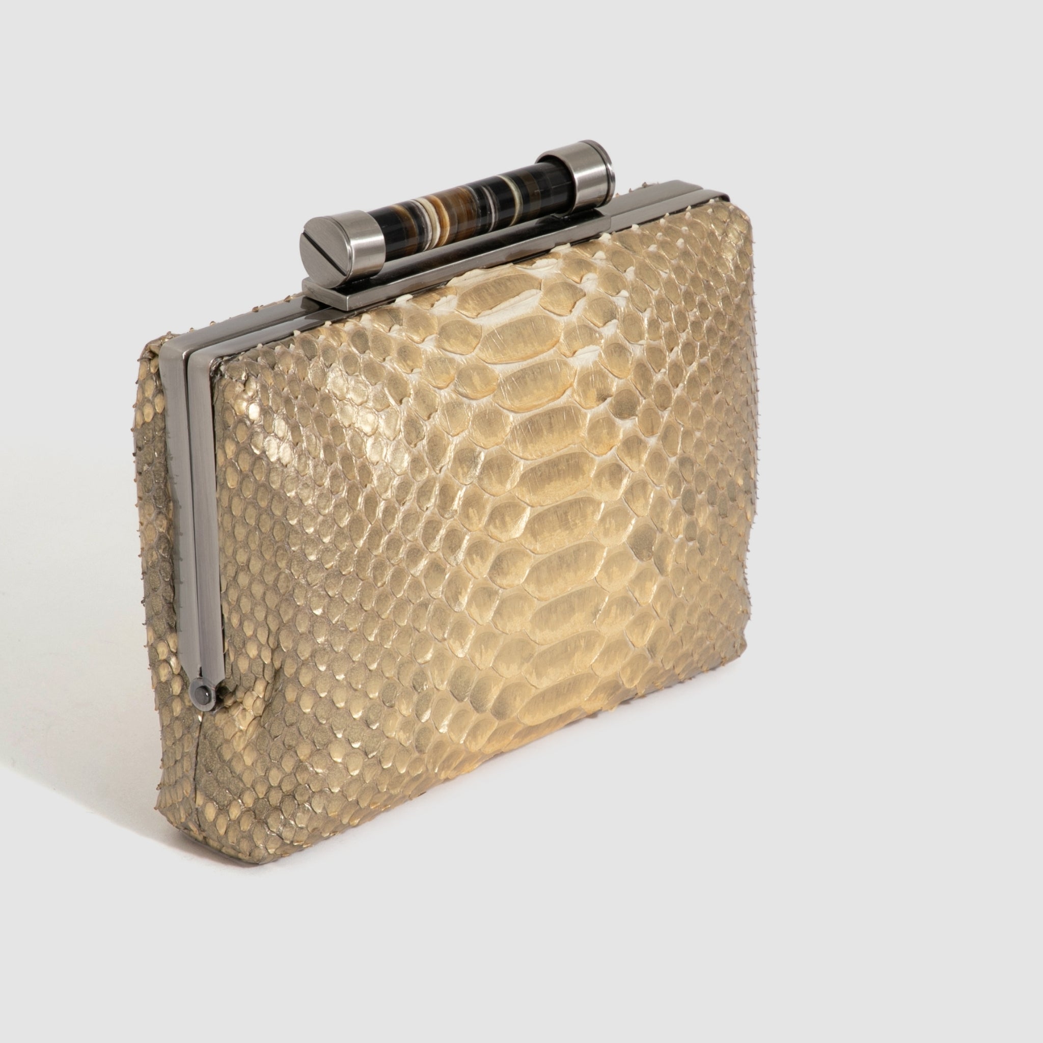 Clutch Caseara Couro Python