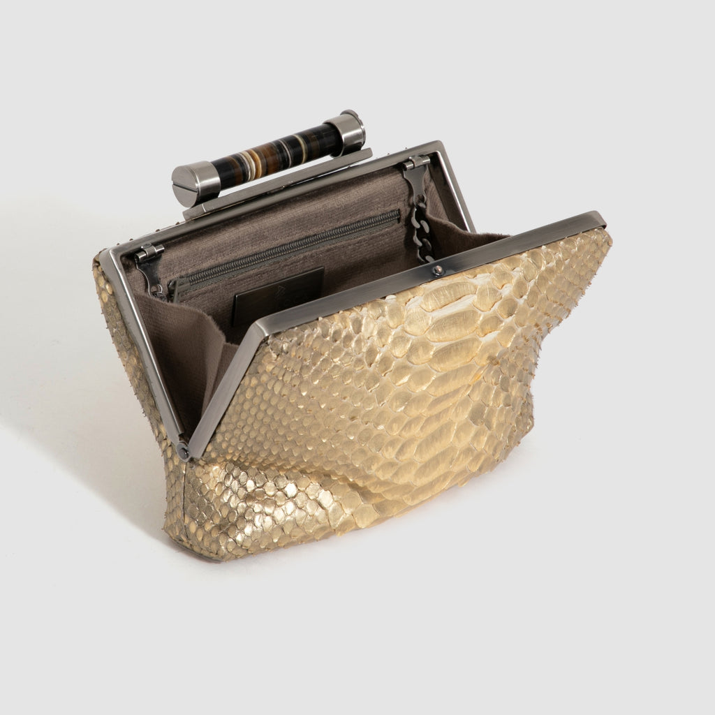Clutch Caseara Couro Python