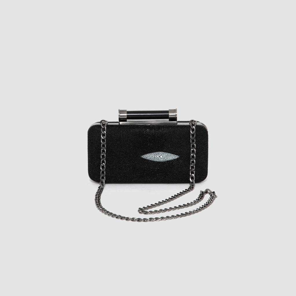 Clutch Aracá Couro Arraia