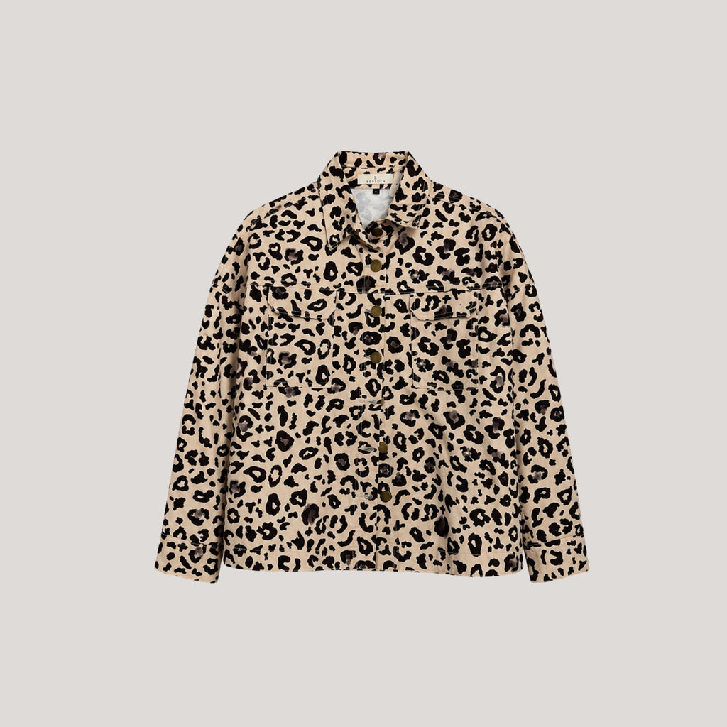 Jaqueta em Sarja Animal Print