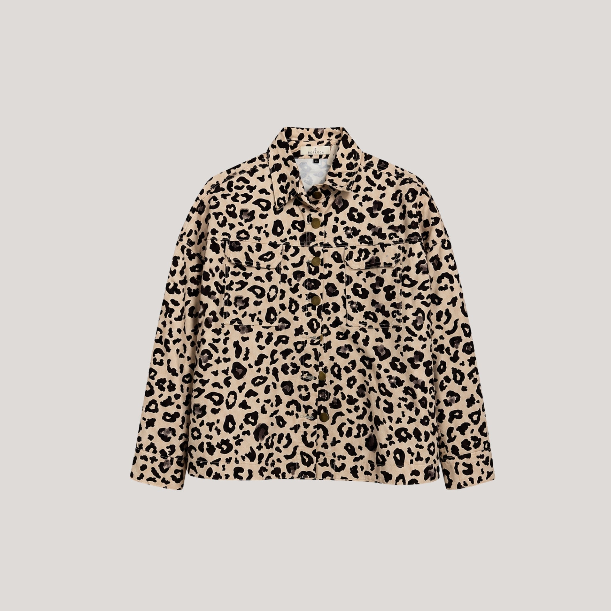 Jaqueta em Sarja Animal Print