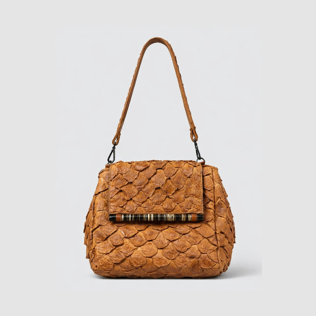Bolsa Jequitibá Couro de Pirarucu