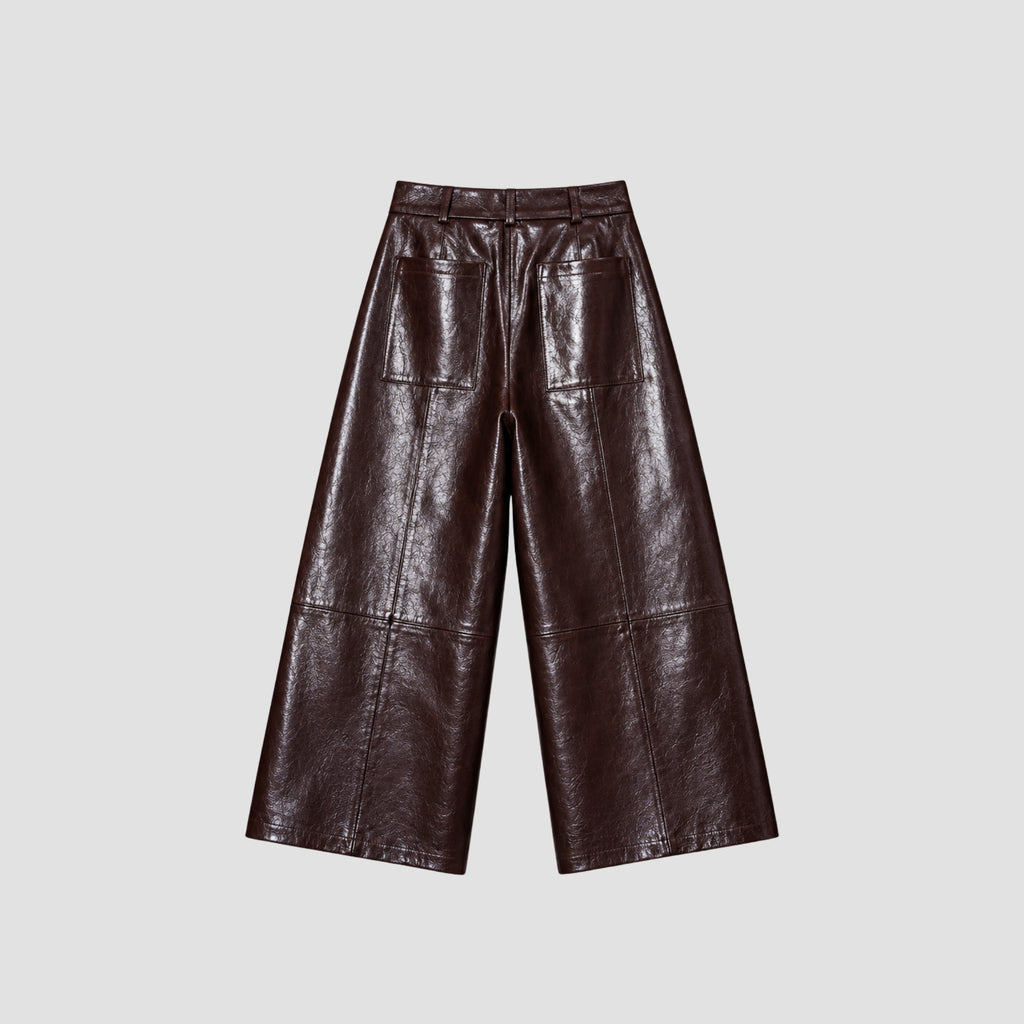 Calça Pantacourt Carolina Couro Legítimo