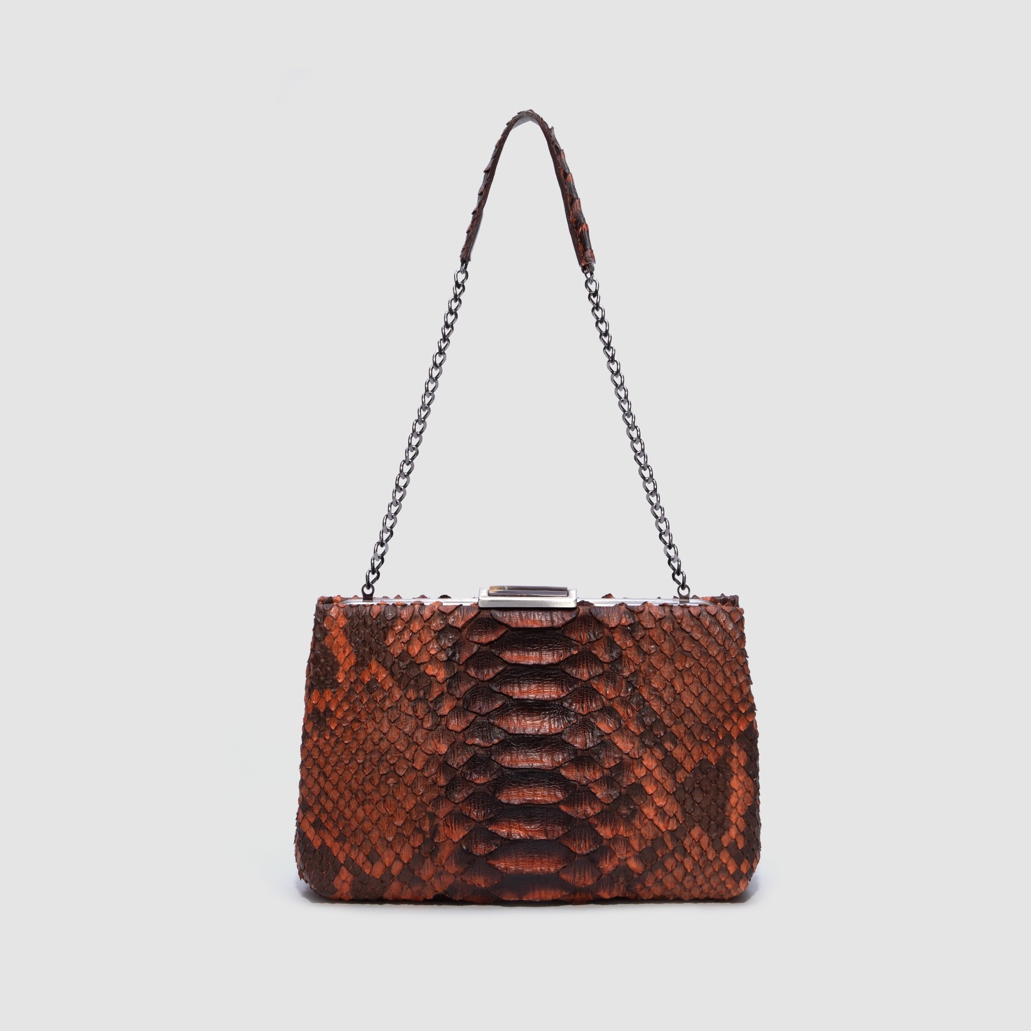 Clutch Cametá Couro Python