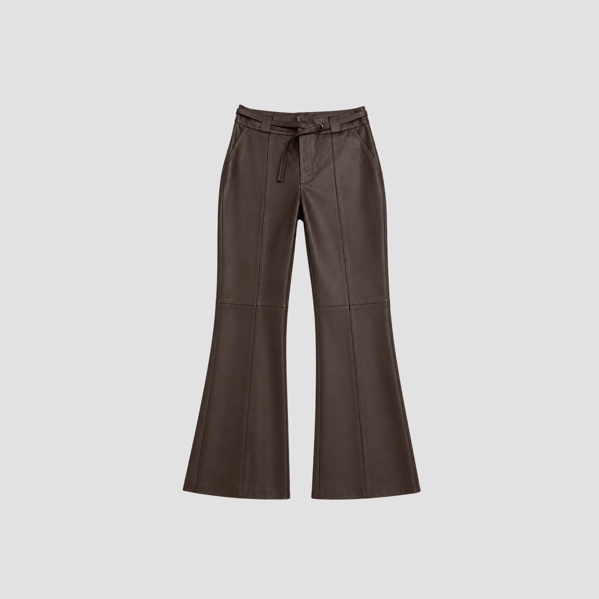 Calça Flare Isabel Couro Legítimo