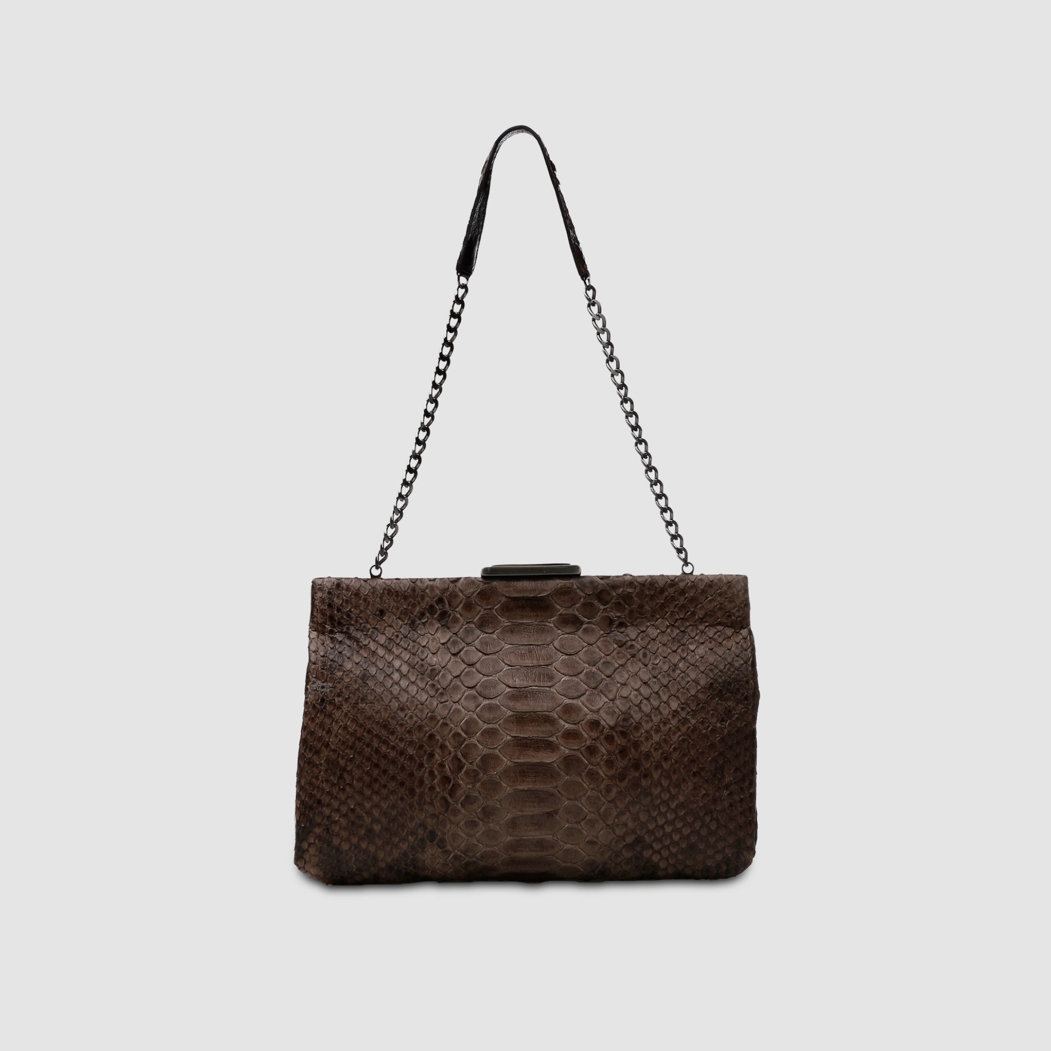 Clutch Cametá Couro Python