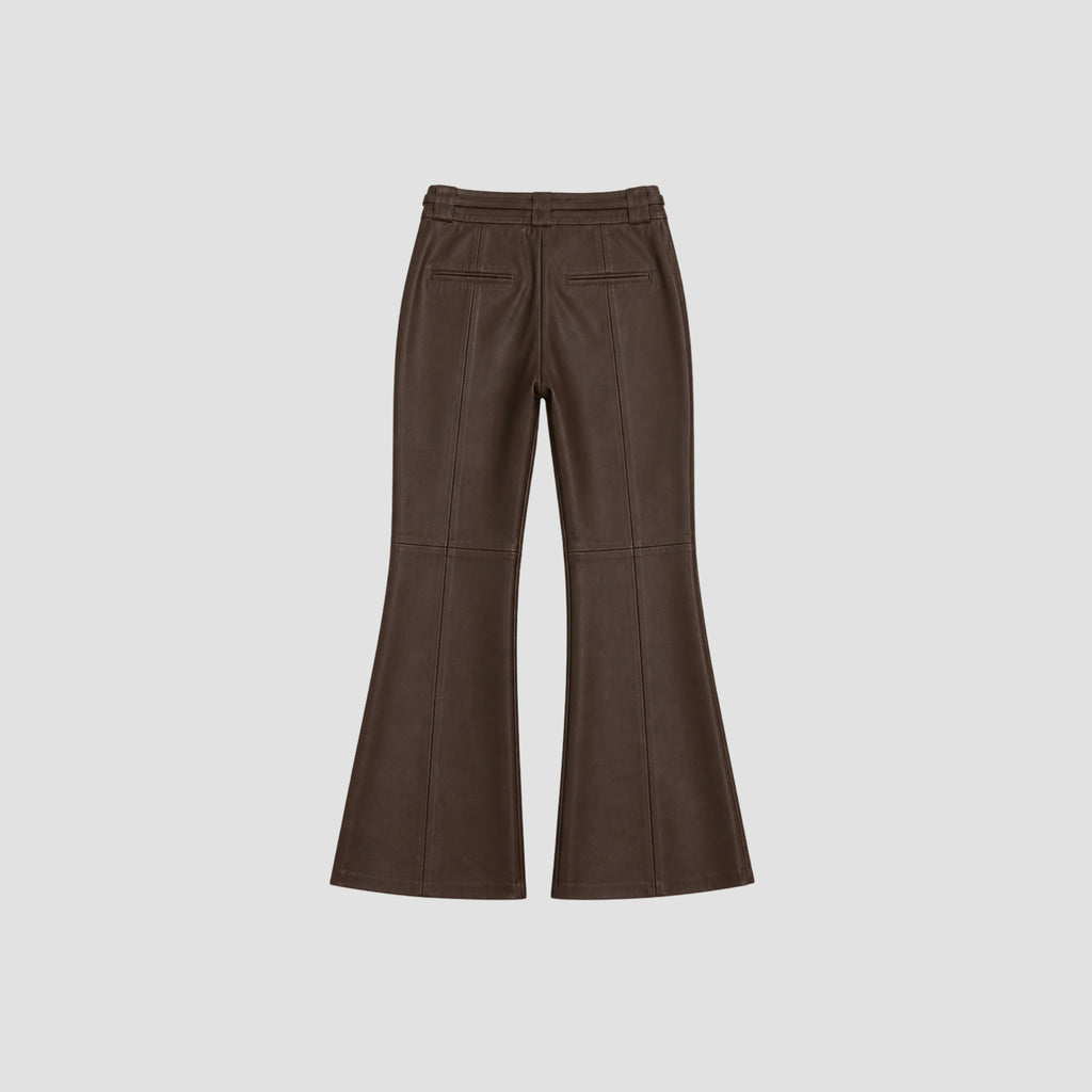 Calça Flare Isabel Couro Legítimo