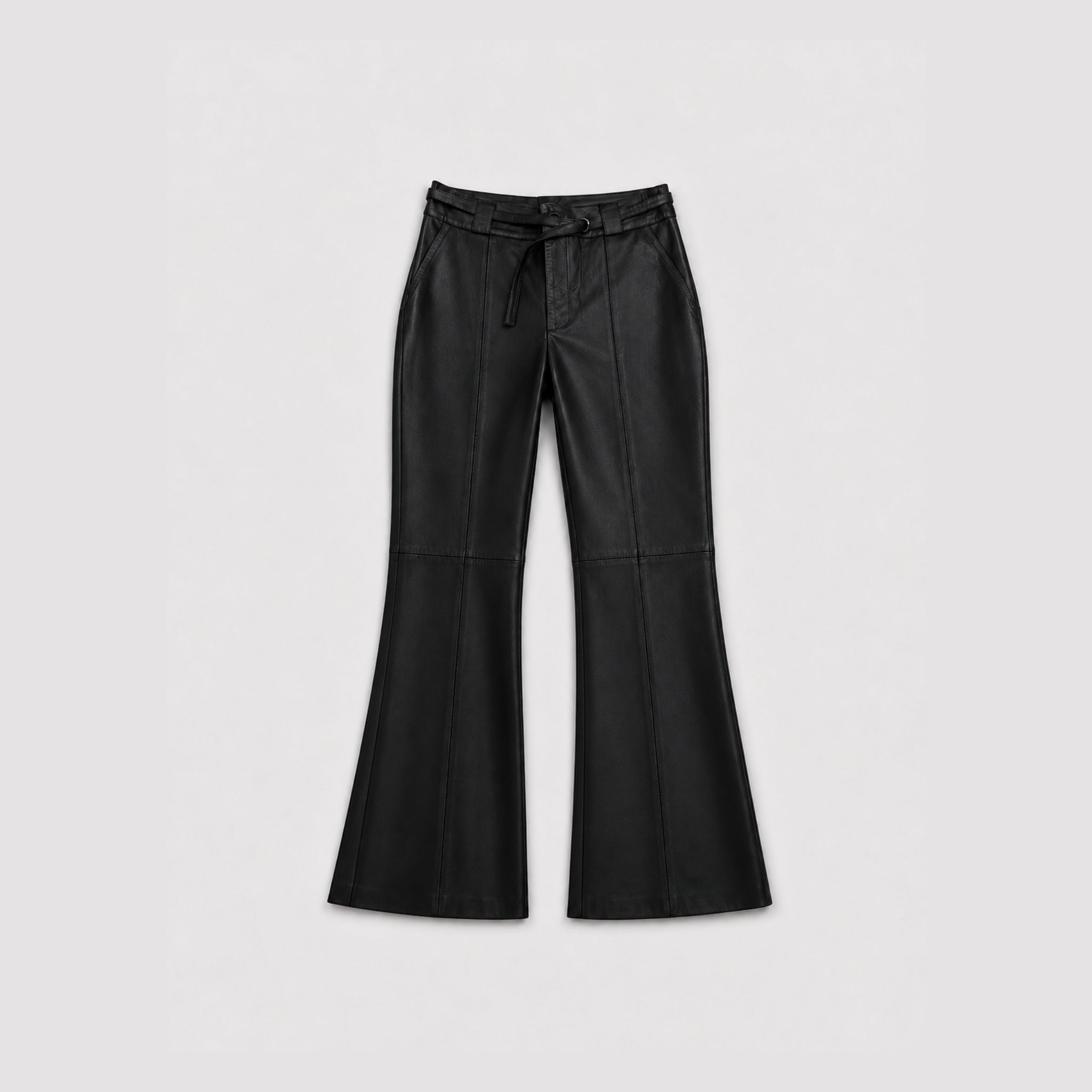 Calça Flare Isabel Couro Legítimo