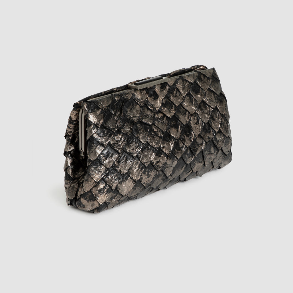 Clutch Cametá Couro Pirarucu