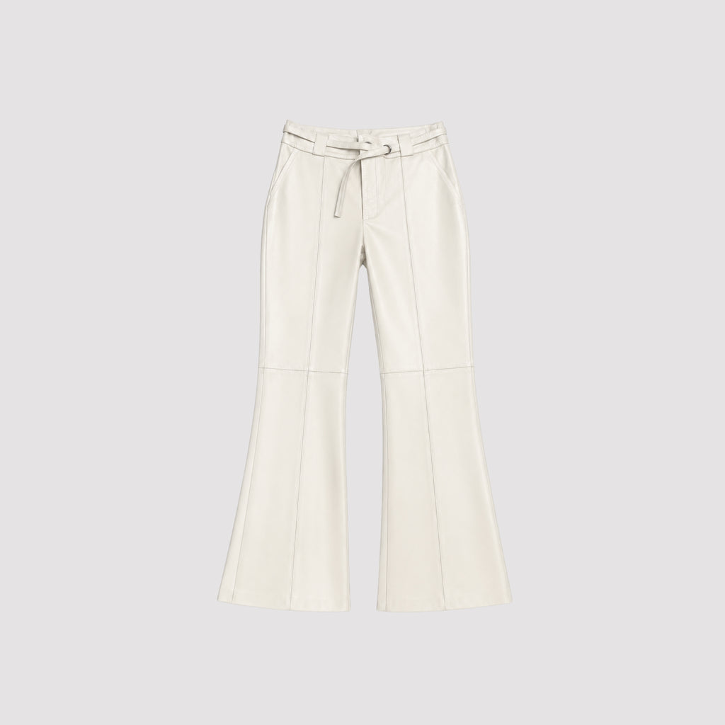 Calça Flare Isabel Couro Legítimo