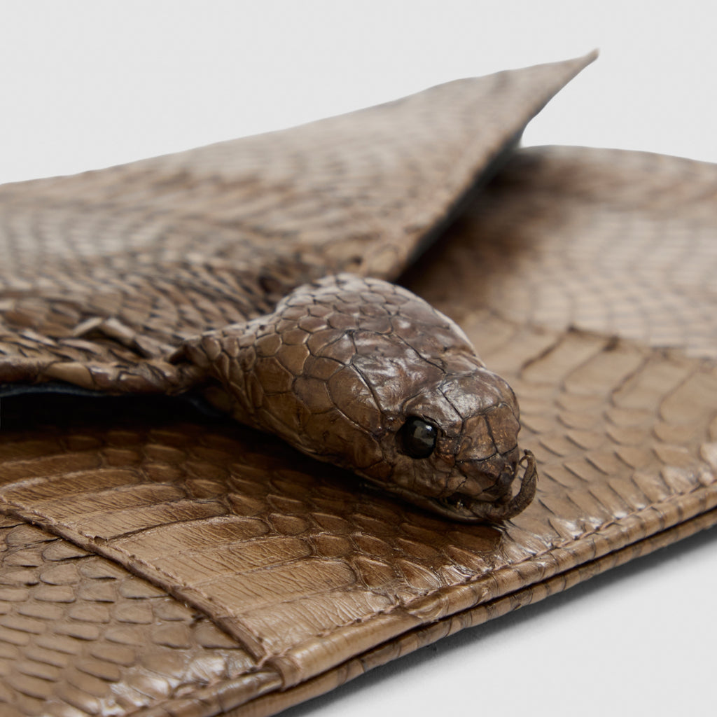 Carteira Serpente Couro Naja