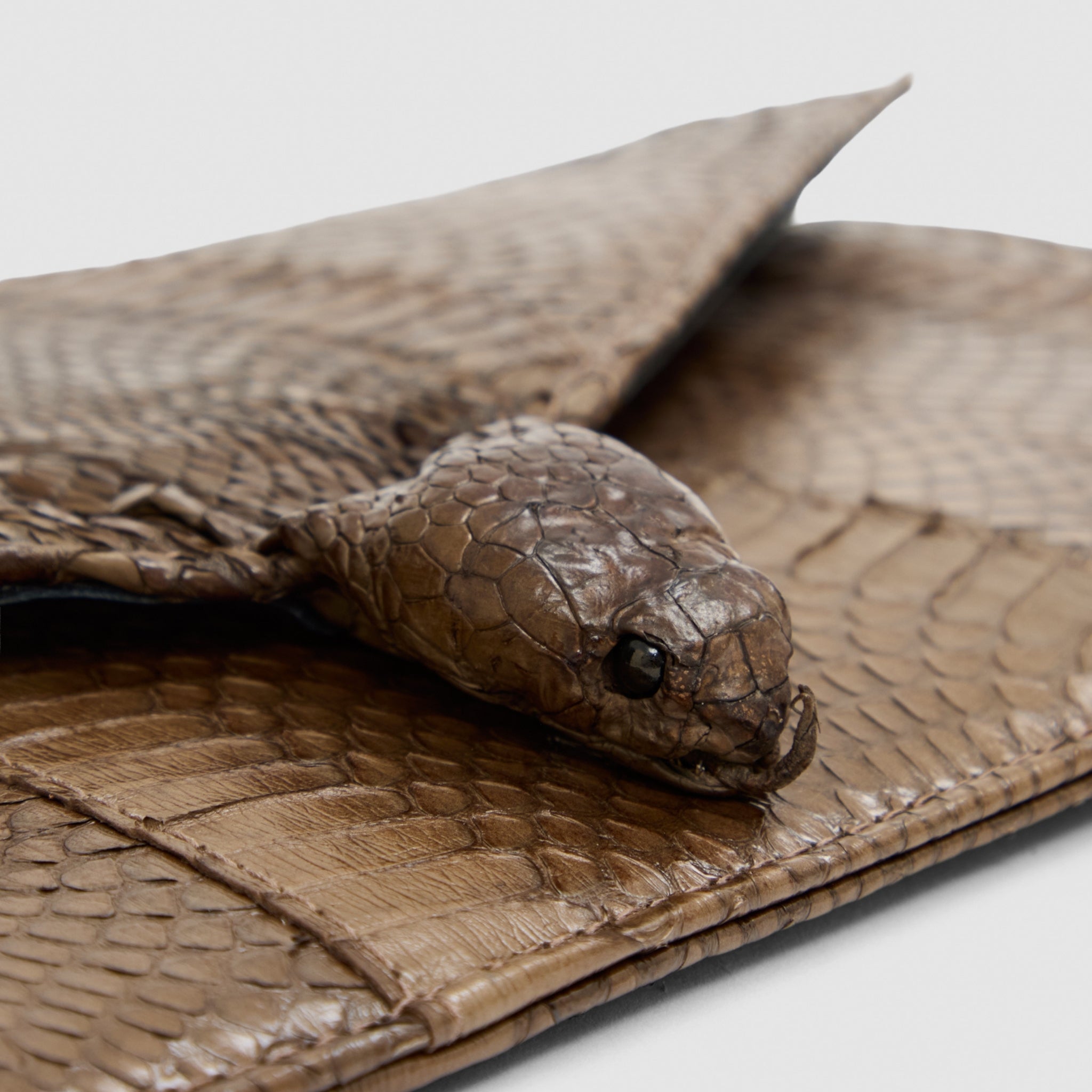 Carteira Serpente Couro Naja