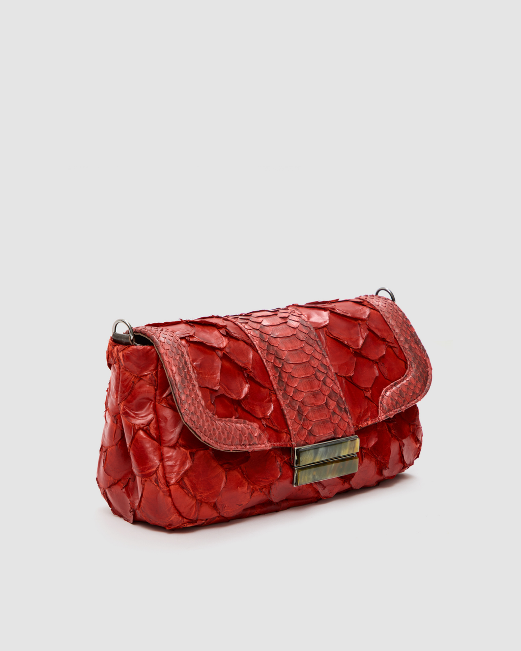 Bolsa Tuane Couro Python e Pirarucu