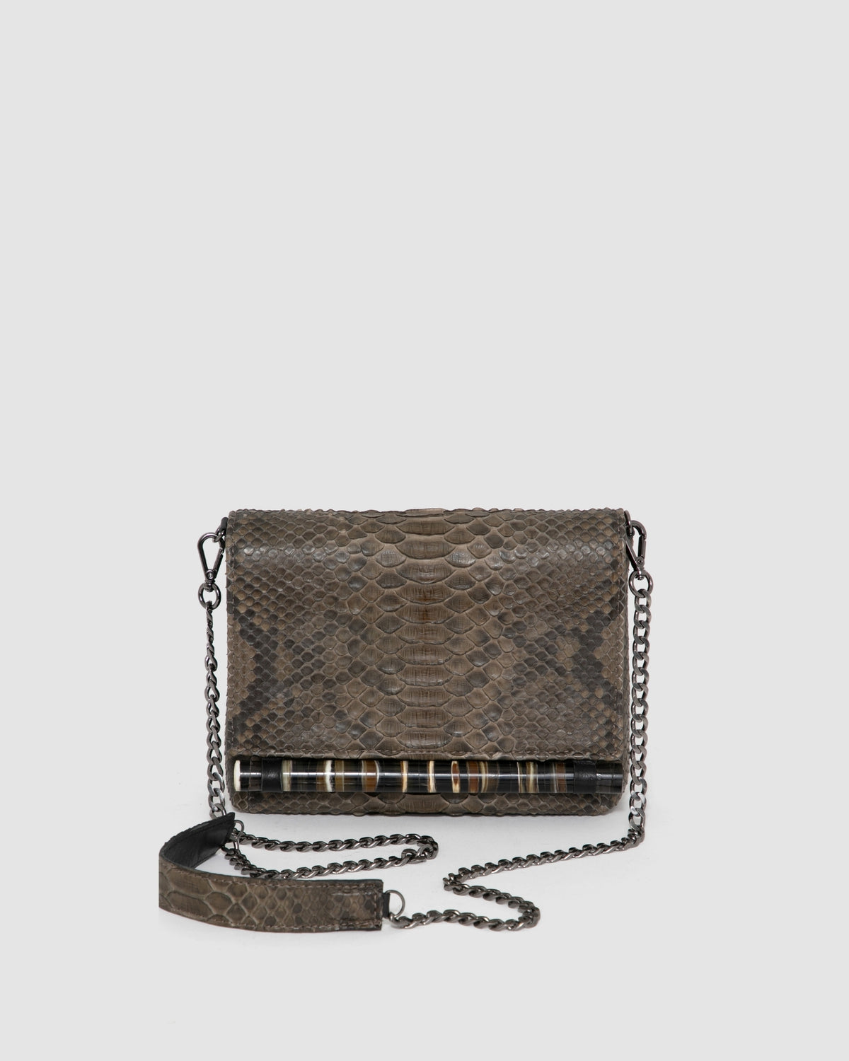 Bolsa Braúna Couro Python