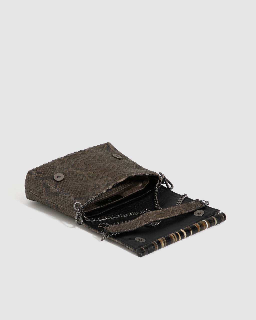 Bolsa Braúna Couro Python