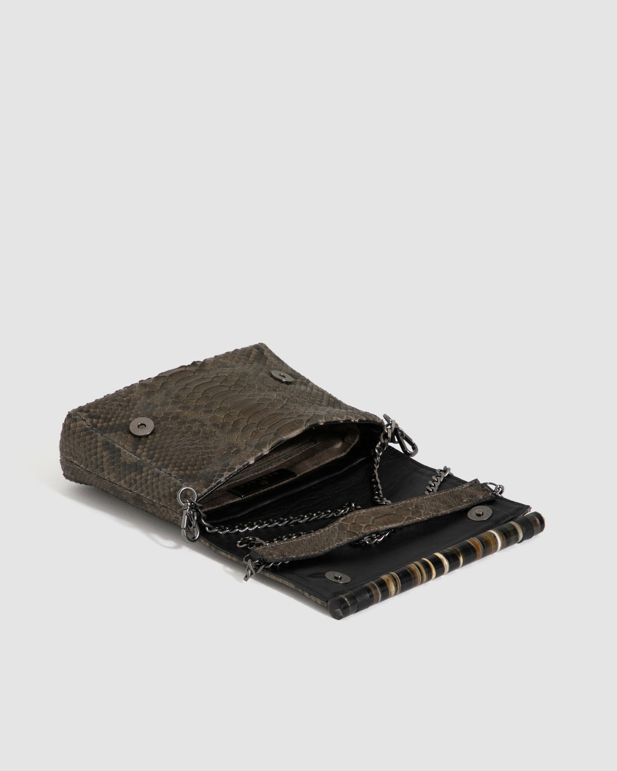 Bolsa Braúna Couro Python
