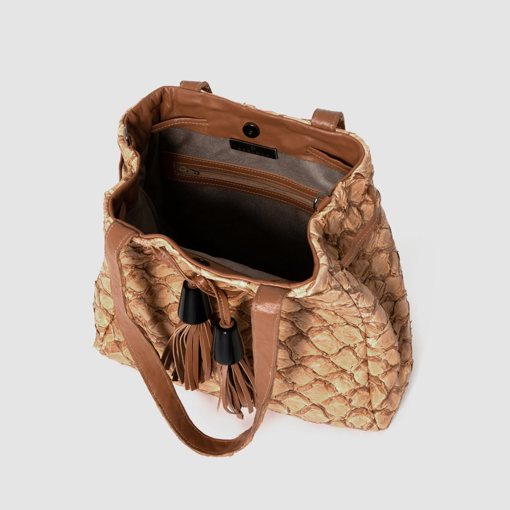 Bolsa Mocajuba Couro Pirarucu