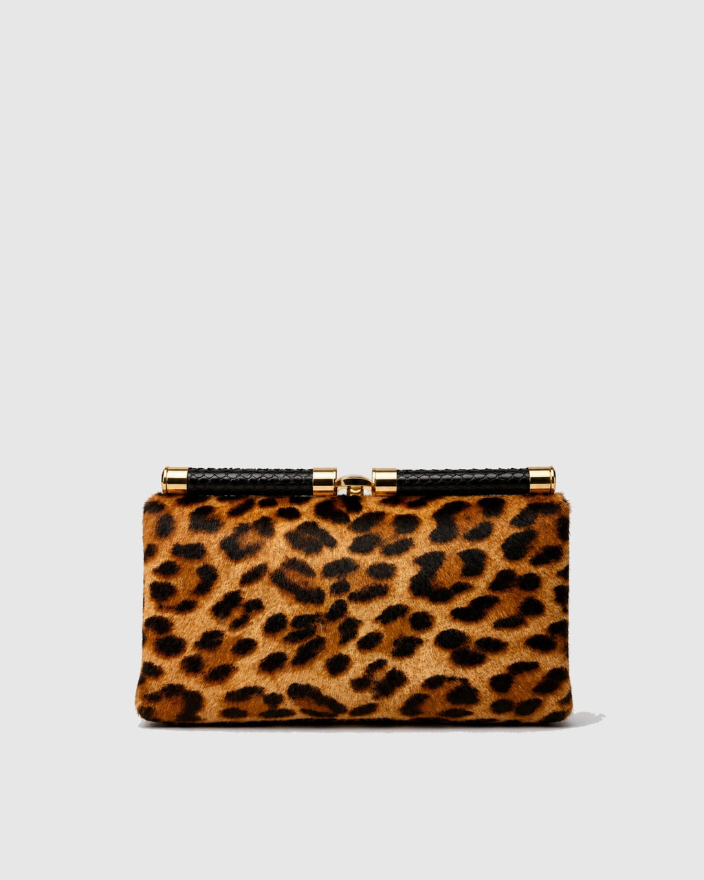 Clutch Ariramba Couro Cabra Leopard Print