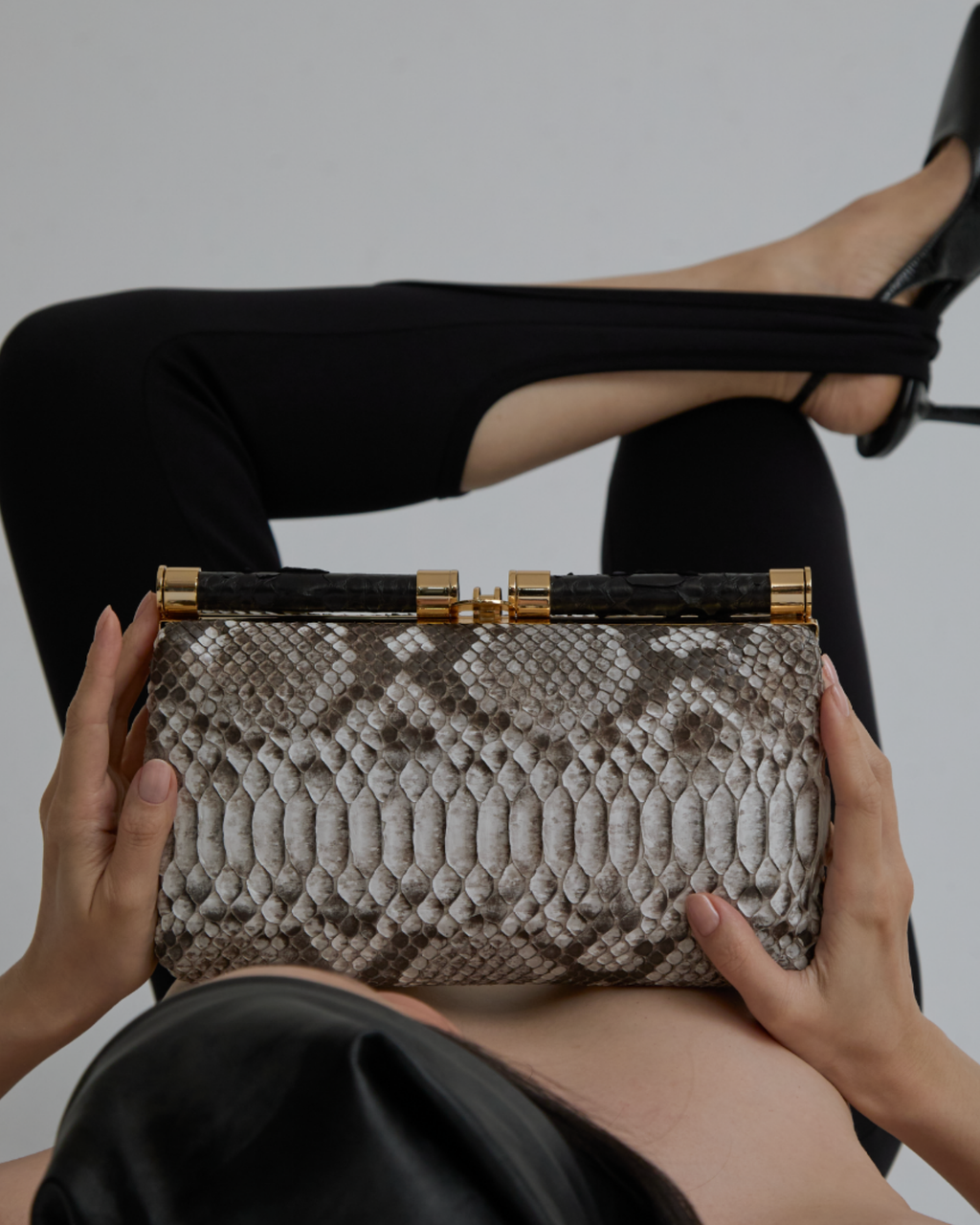 Clutch Ariramba Couro Python