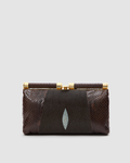 Clutch Ariramba Mix Couros de Python e Arraia