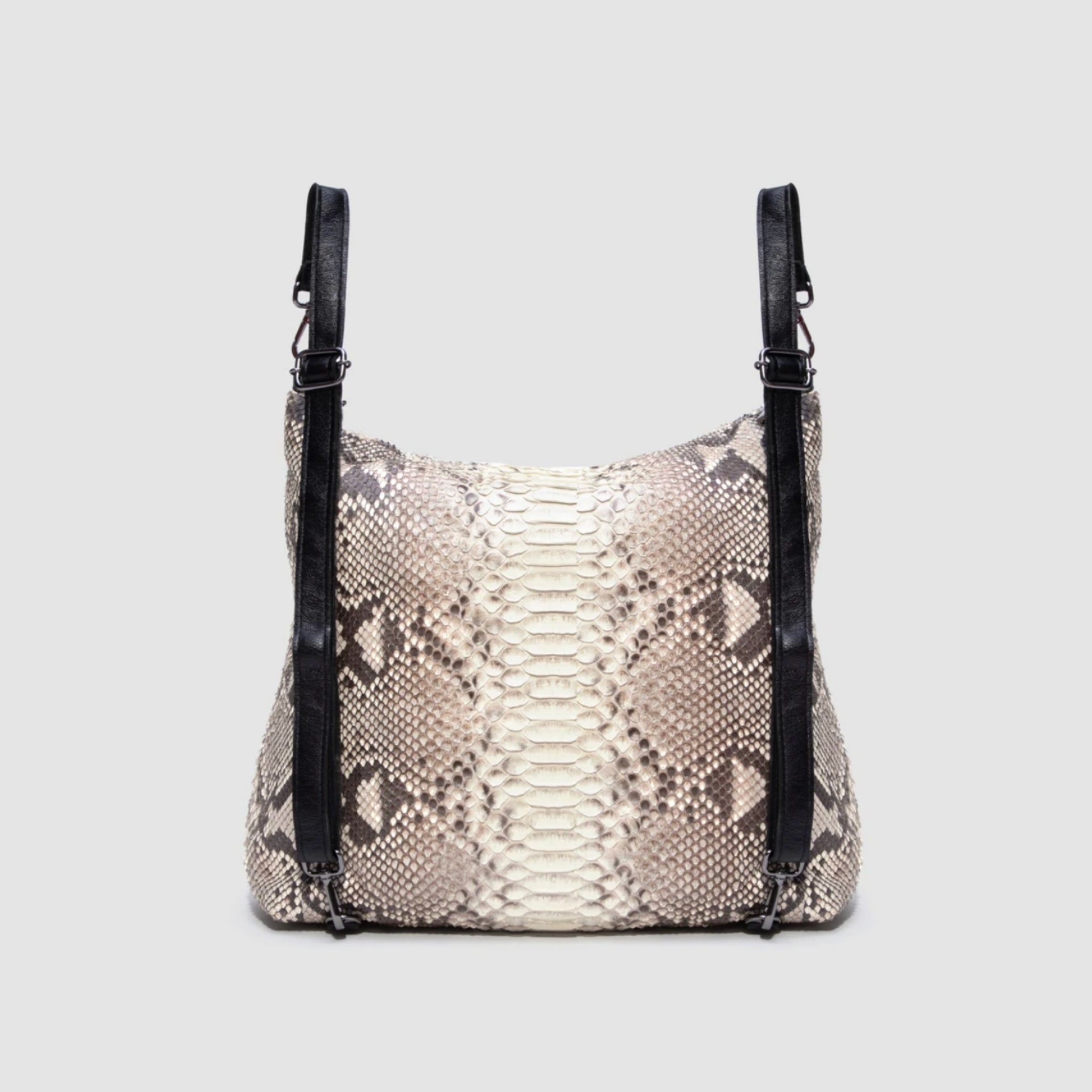 Bolsa Mochila Cumbaru Couro Python