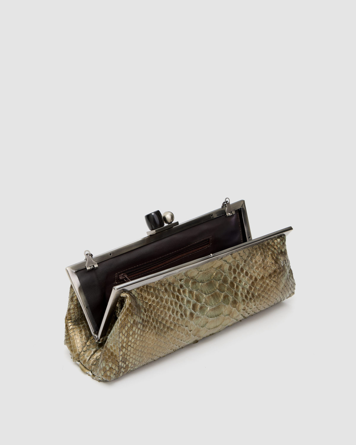 Clutch Mutum Couro Python