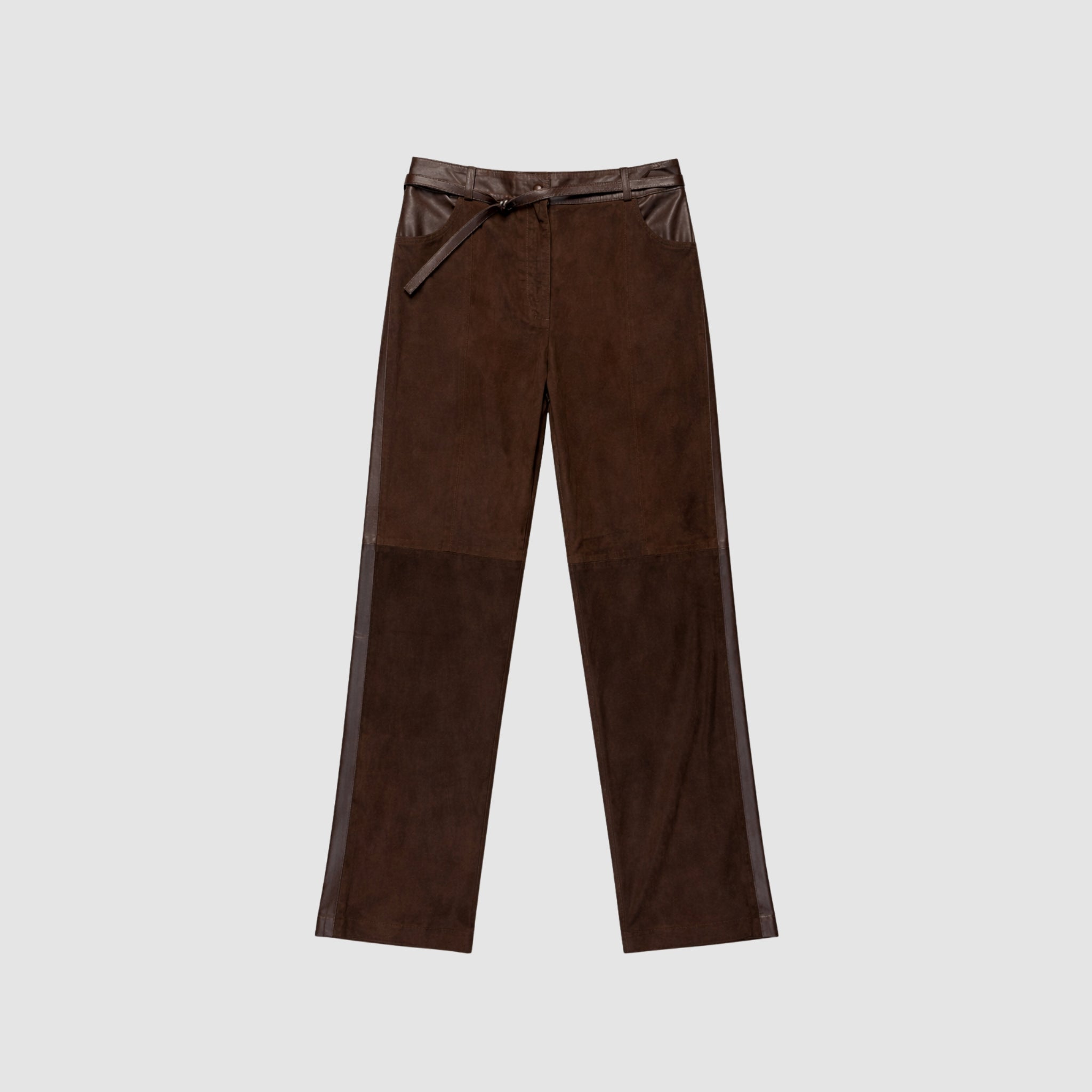 Calça Cigarette Pelica e Chamois