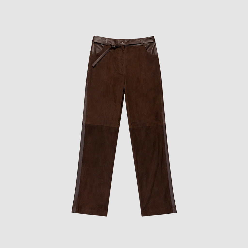 Calça Cigarette Pelica e Chamois
