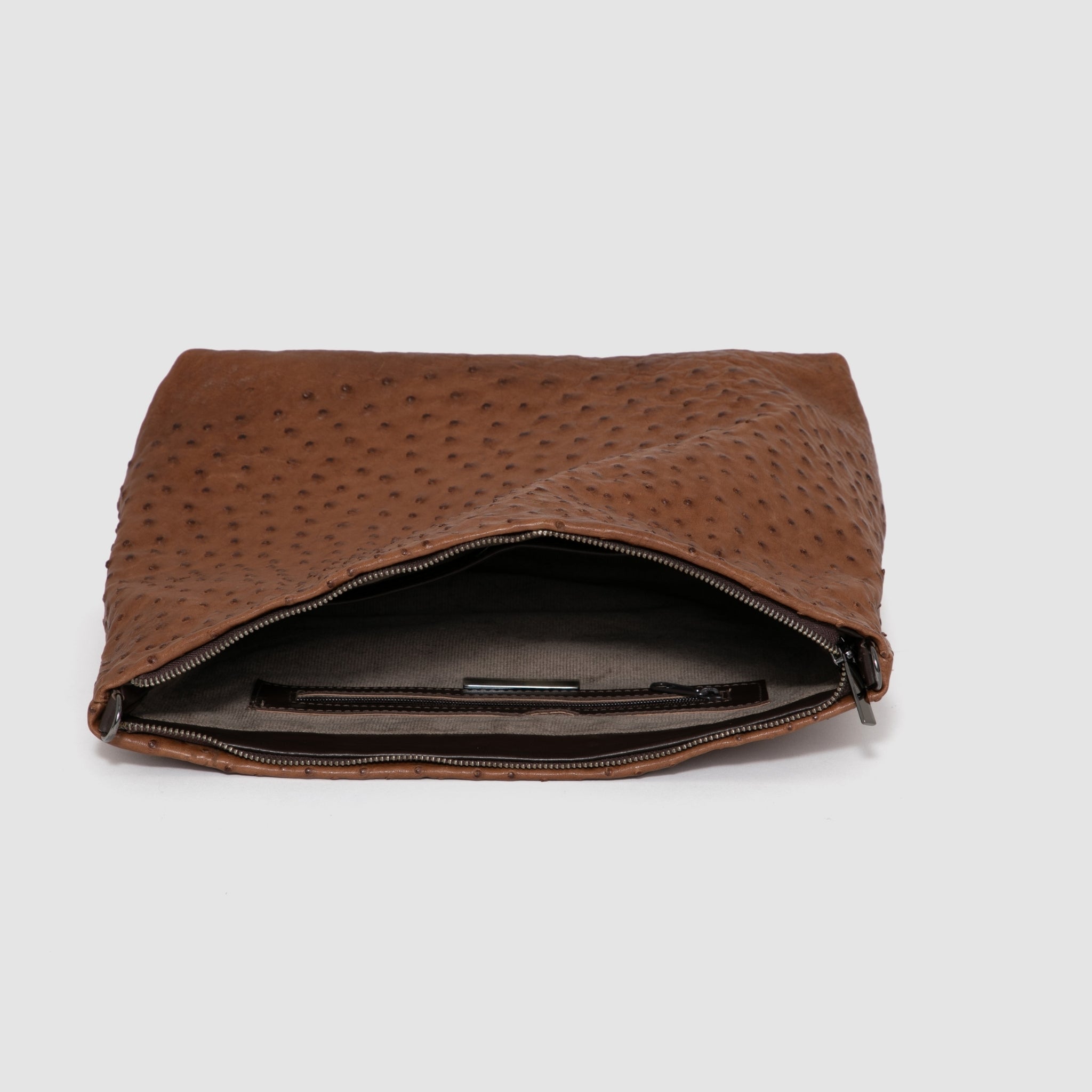 Bolsa Mochila Cumbaru Couro Avestruz