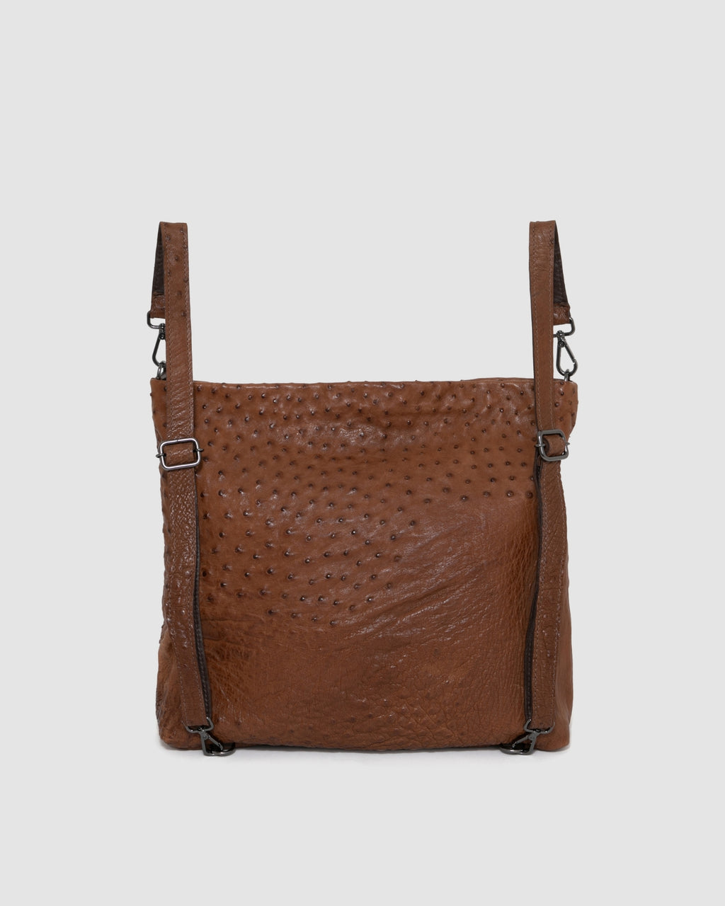 Bolsa Mochila Cumbaru Couro Avestruz