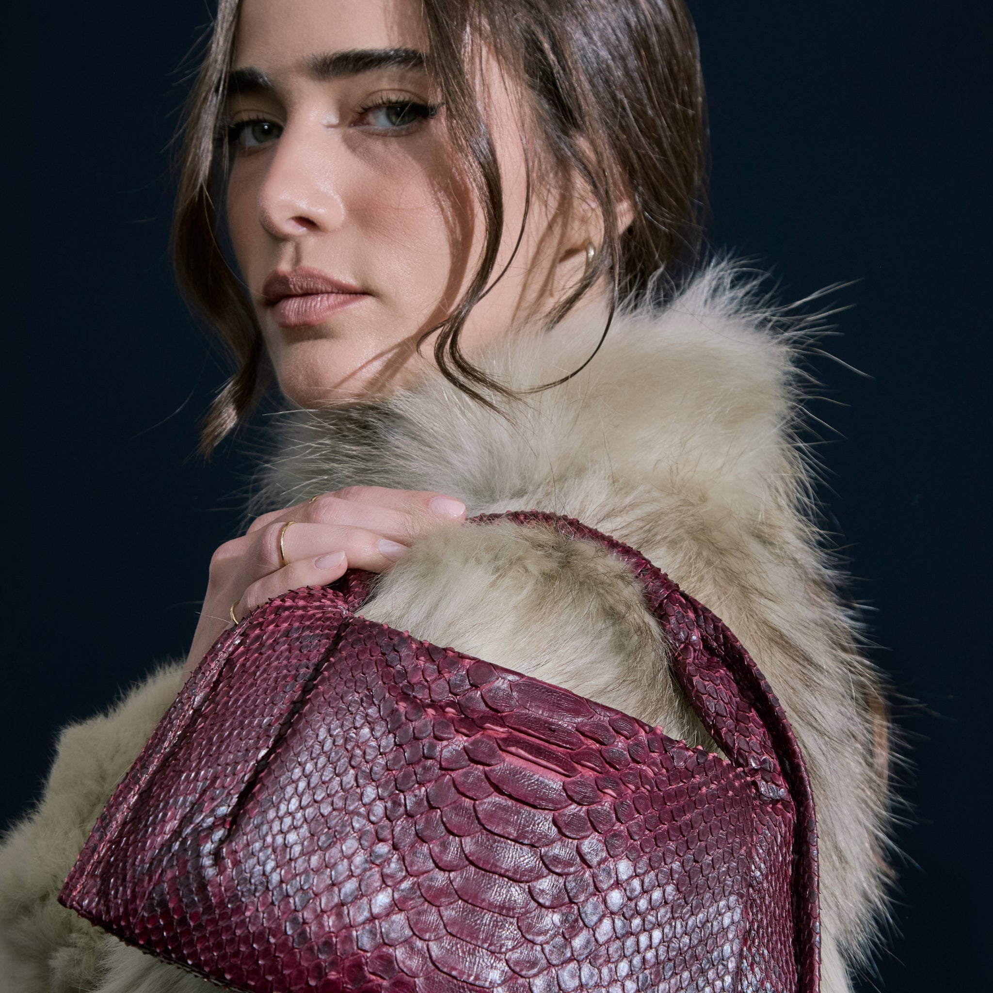 Bolsa Harpia Petit Couro Python