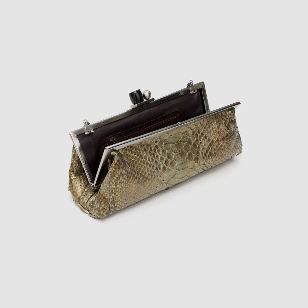 Clutch Mutum Couro Python