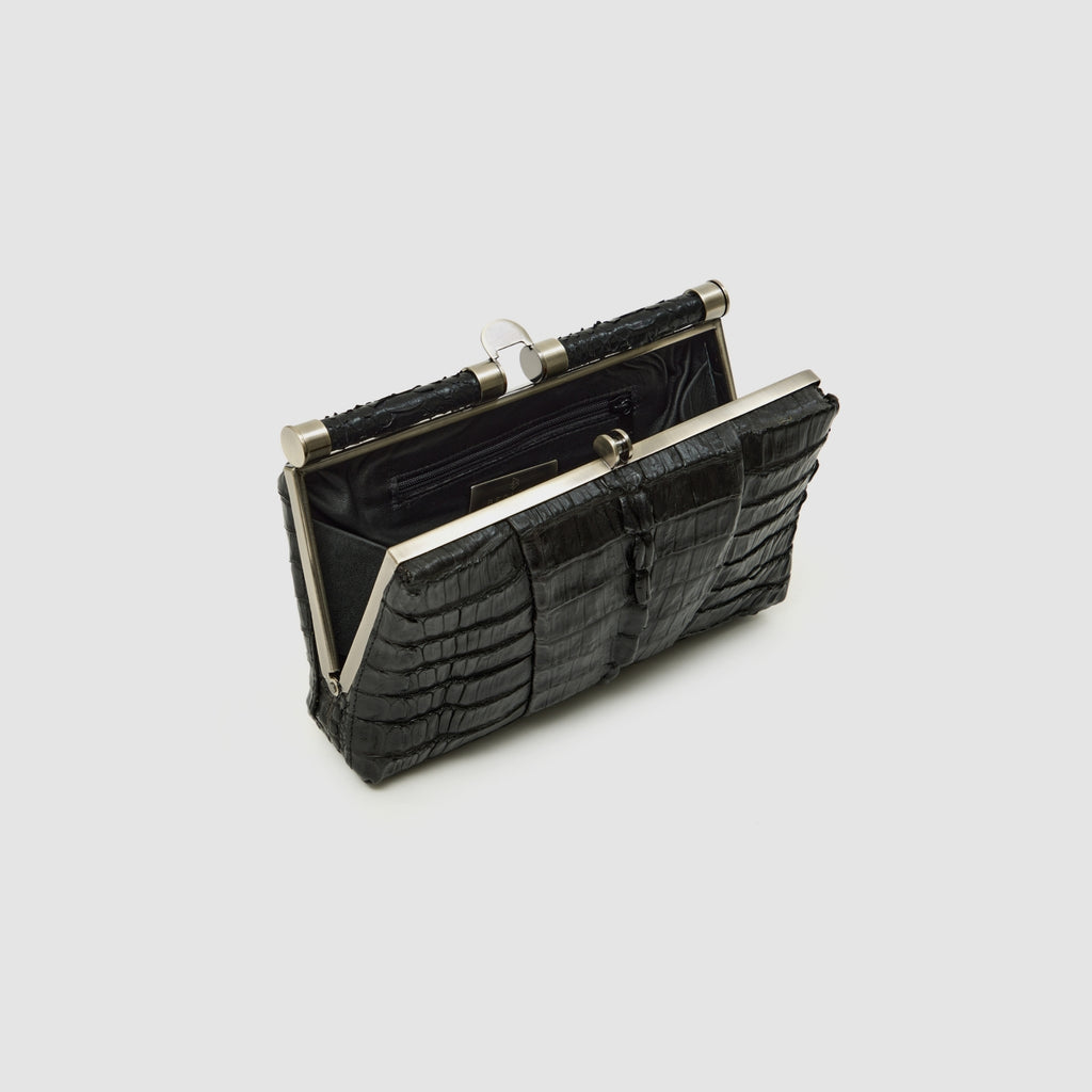 Clutch Ariramba Couro de Jacaré