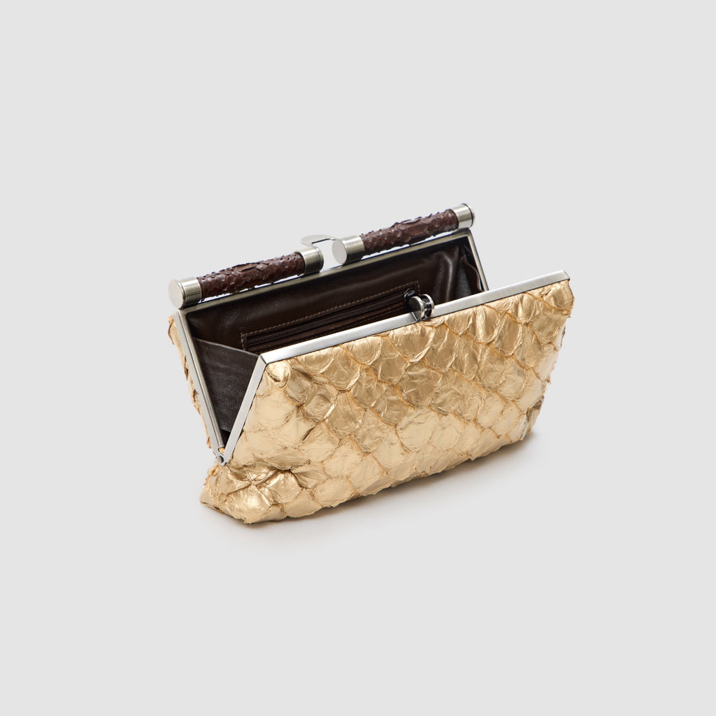 Clutch Ariramba Couro de Pirarucu