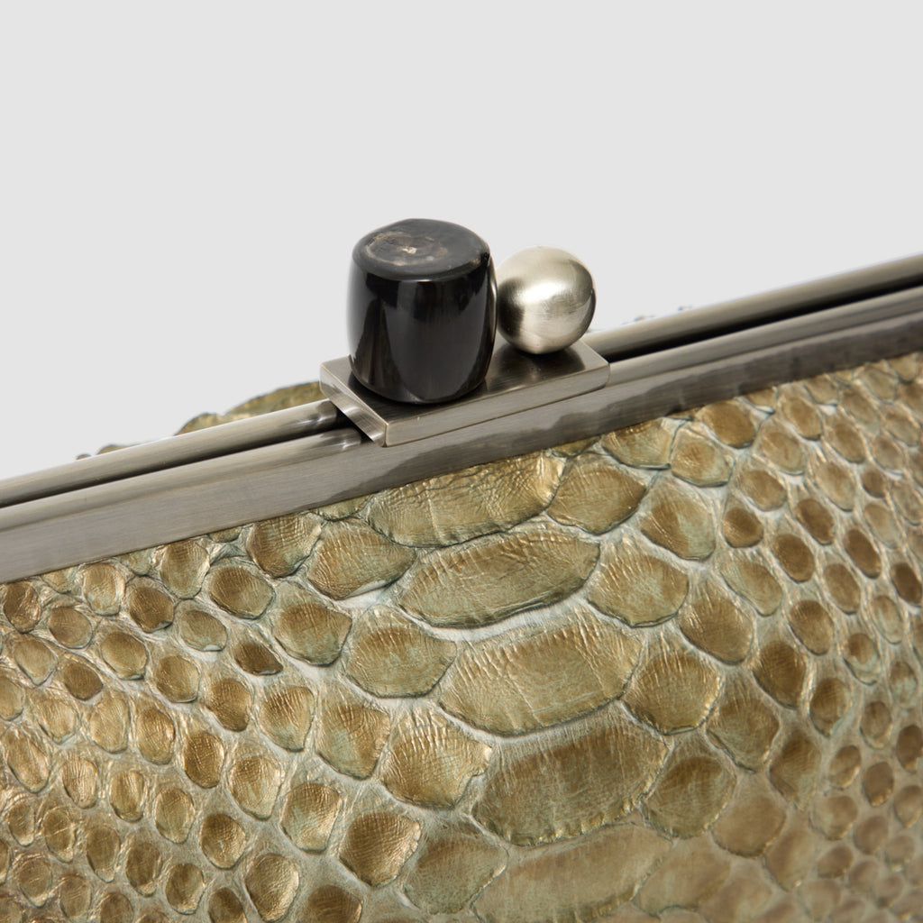 Clutch Mutum Couro Python