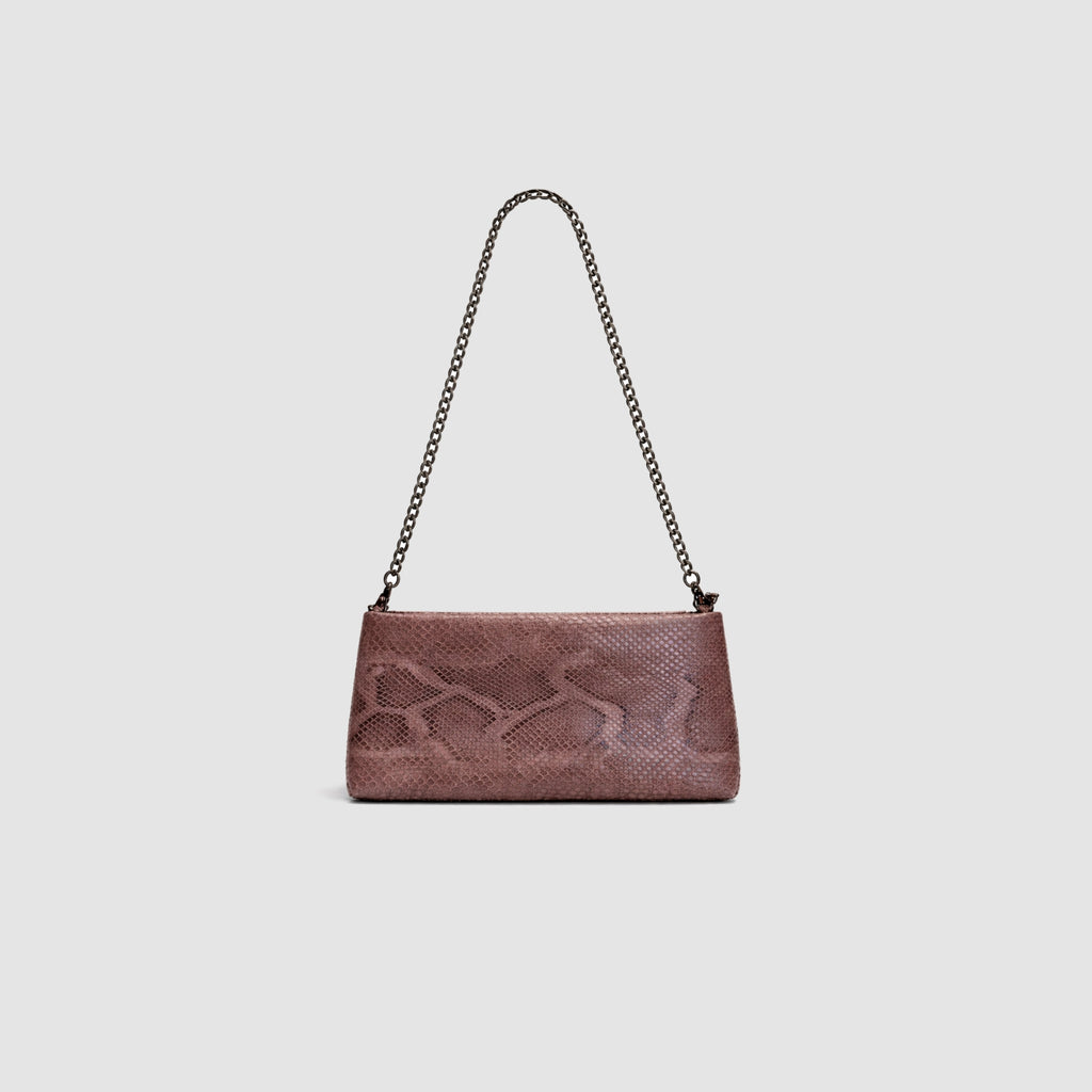 Bolsa Flora Couro Python Moluro