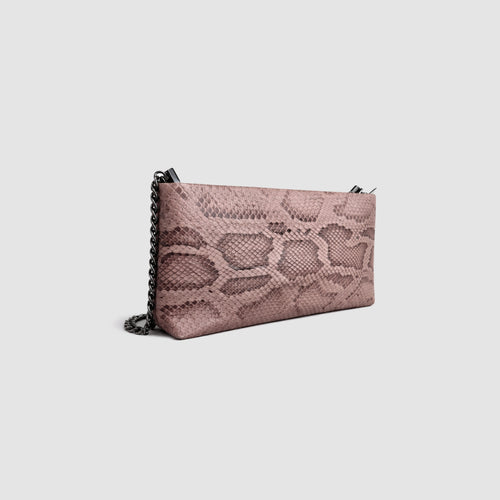 Bolsa Flora Couro Python Moluro
