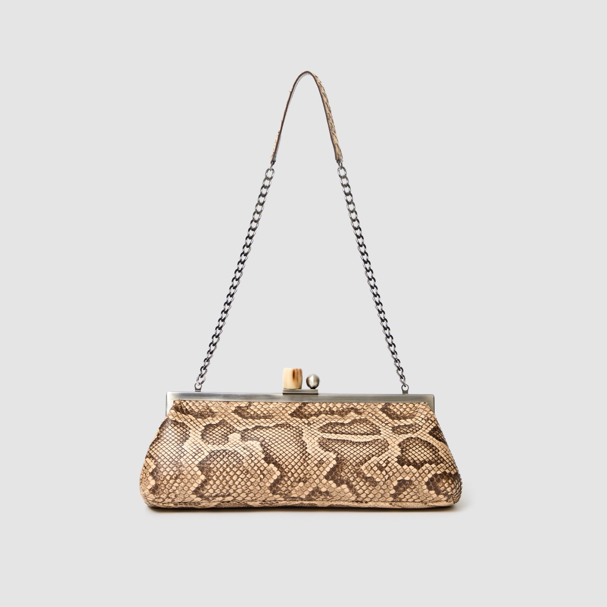 Clutch Mutum Couro Python Moluro