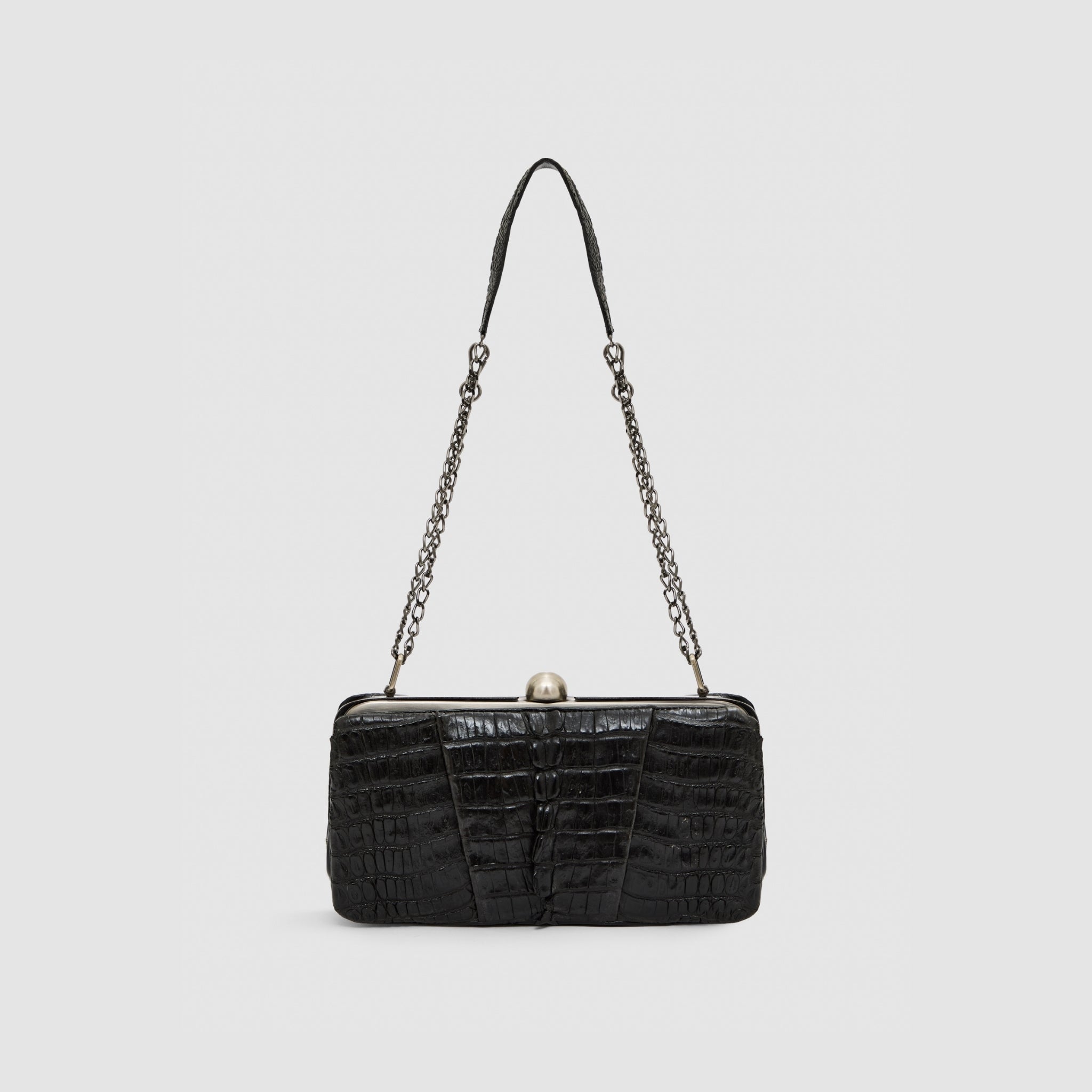 Clutch Ìris Couro Jacaré