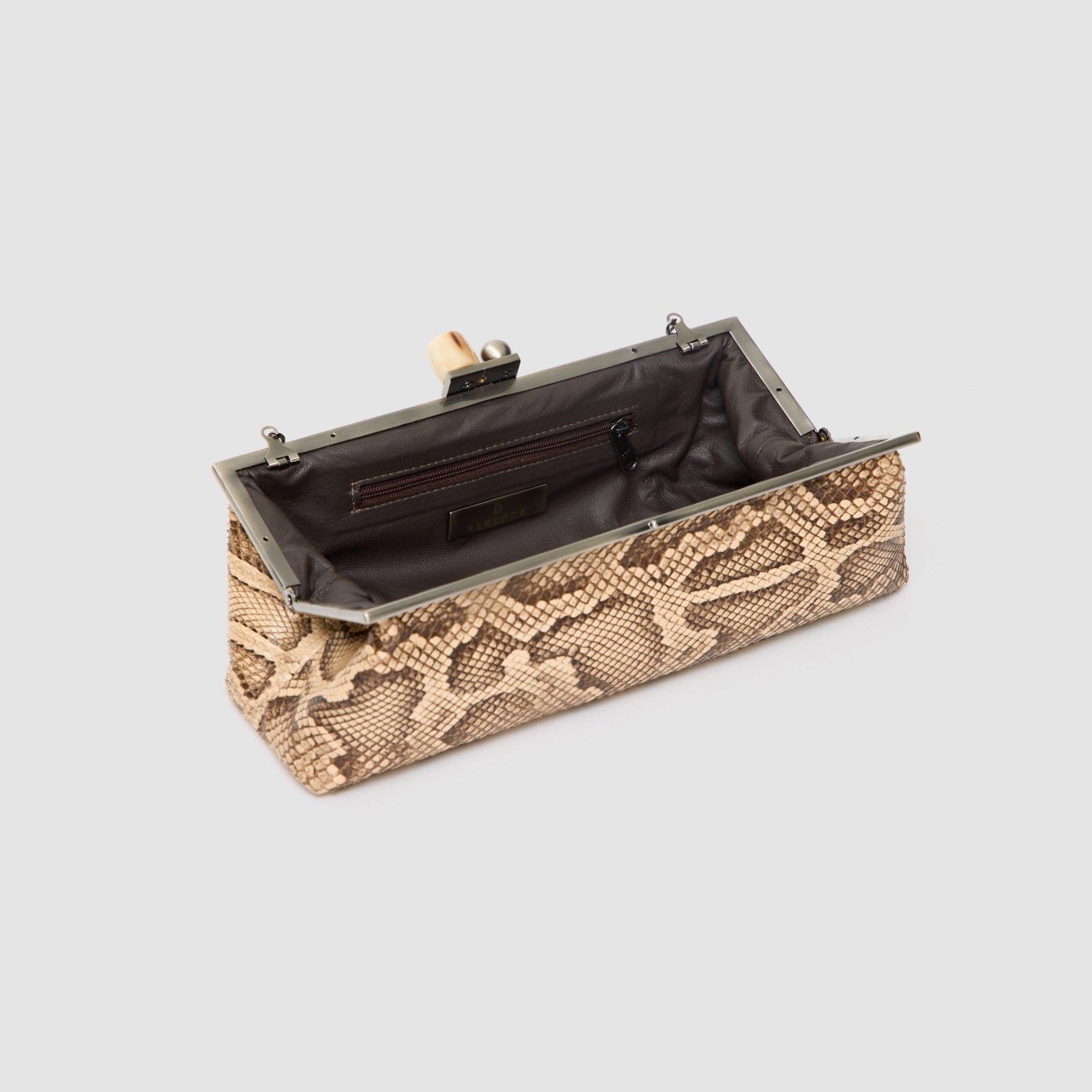 Clutch Mutum Couro Python Moluro