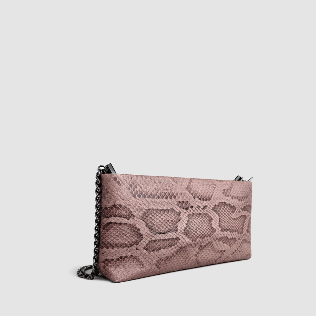 Bolsa Flora Couro Python Moluro