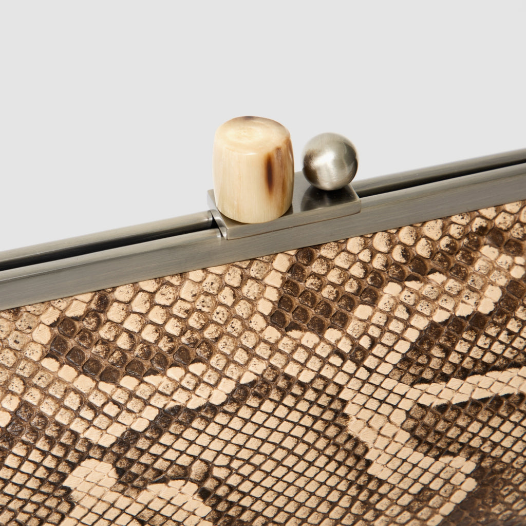Clutch Mutum Couro Python Moluro