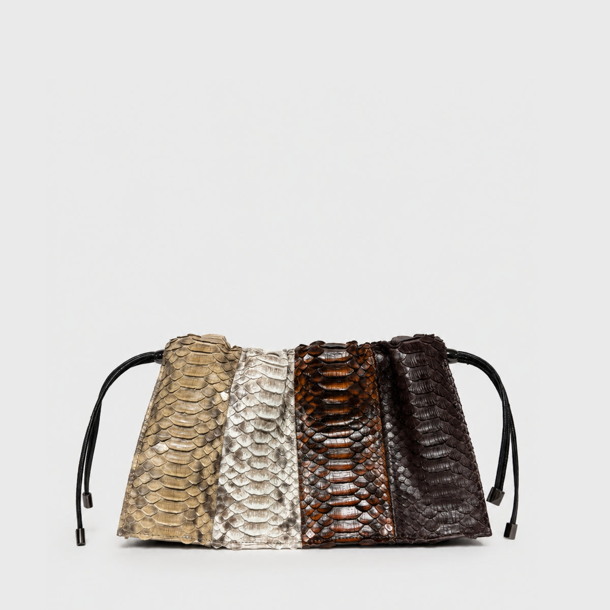 Bolsa Vinci Couro Python Patchwork