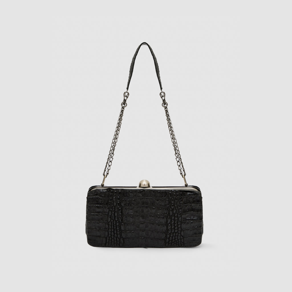 Clutch Ìris Couro Jacaré