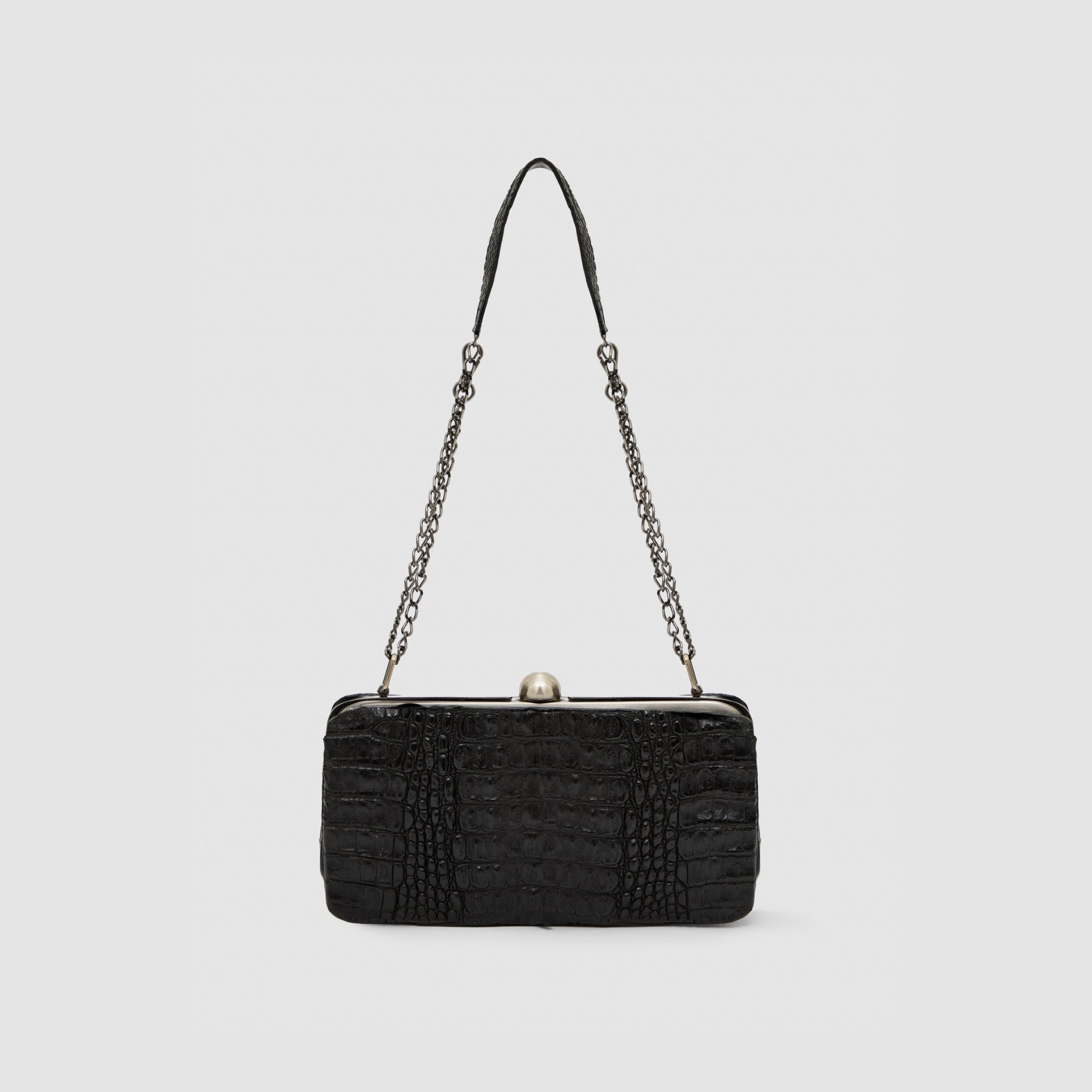 Clutch Ìris Couro Jacaré