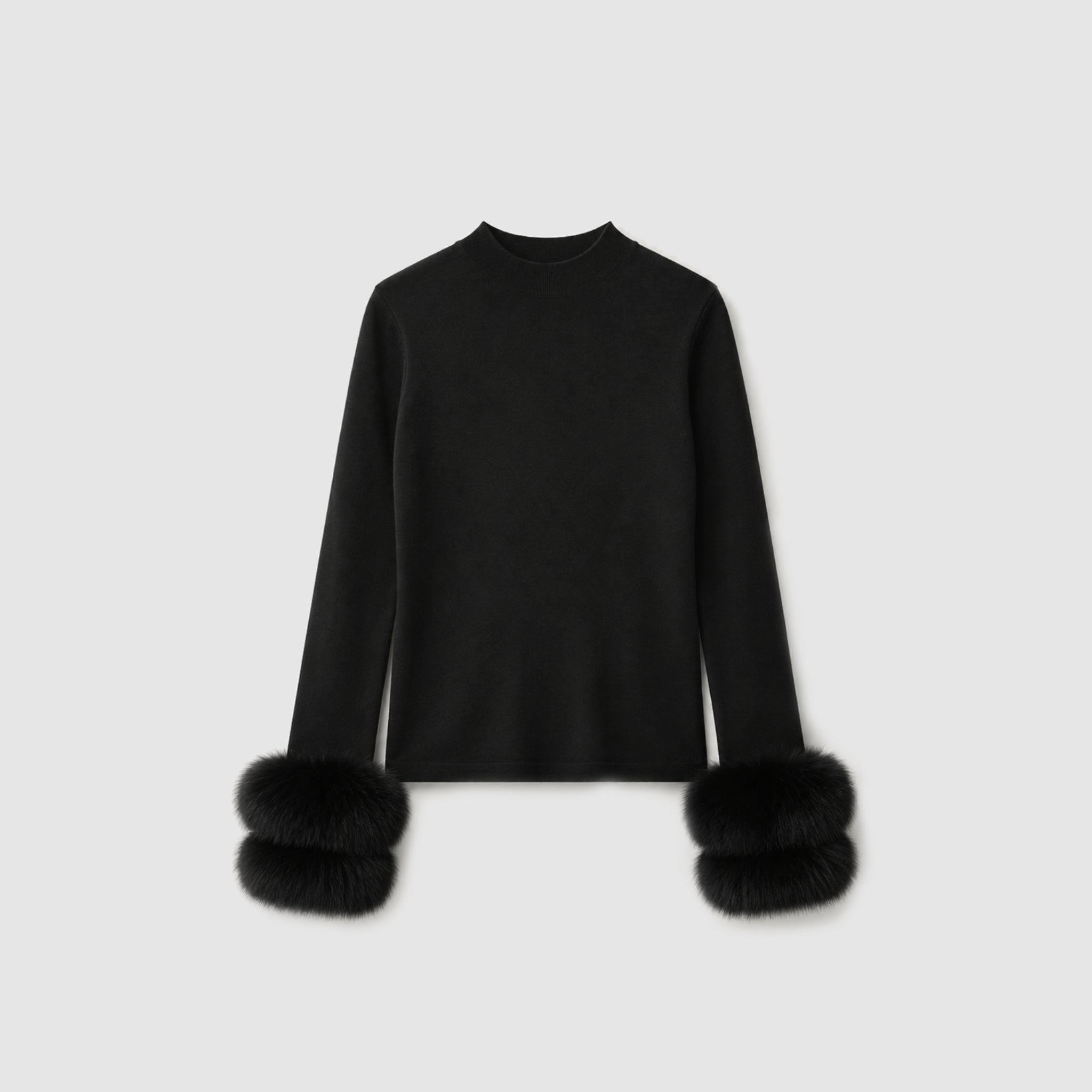 Tricot Punhos em Pele Natural