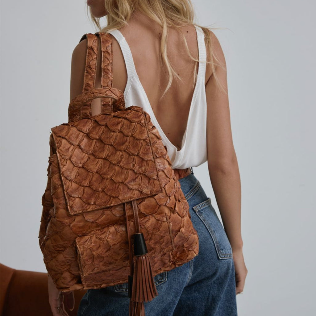 Mochila Araguaia Couro Pirarucu