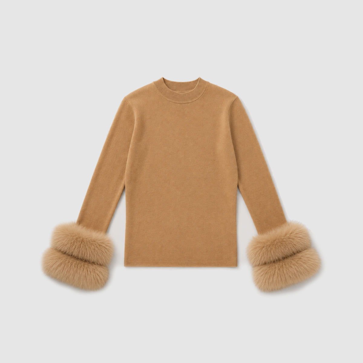 Tricot Punhos em Pele Natural